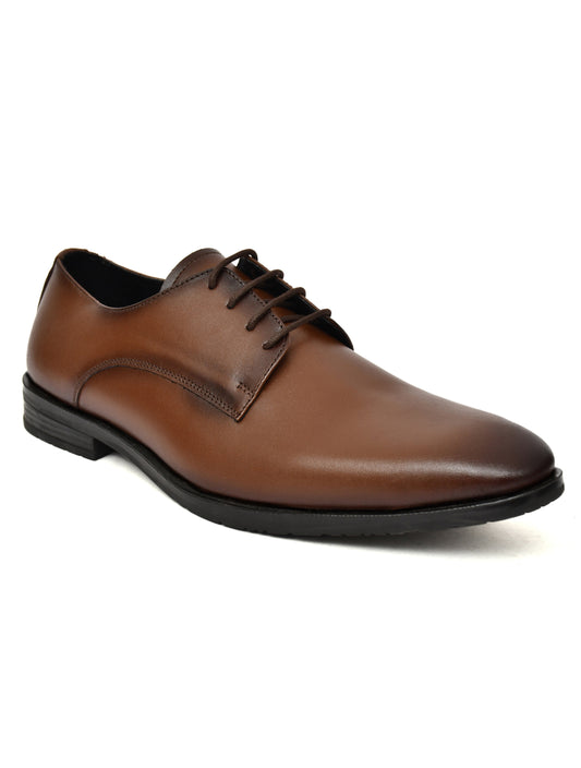 Formal Brown Leather Derby shoes