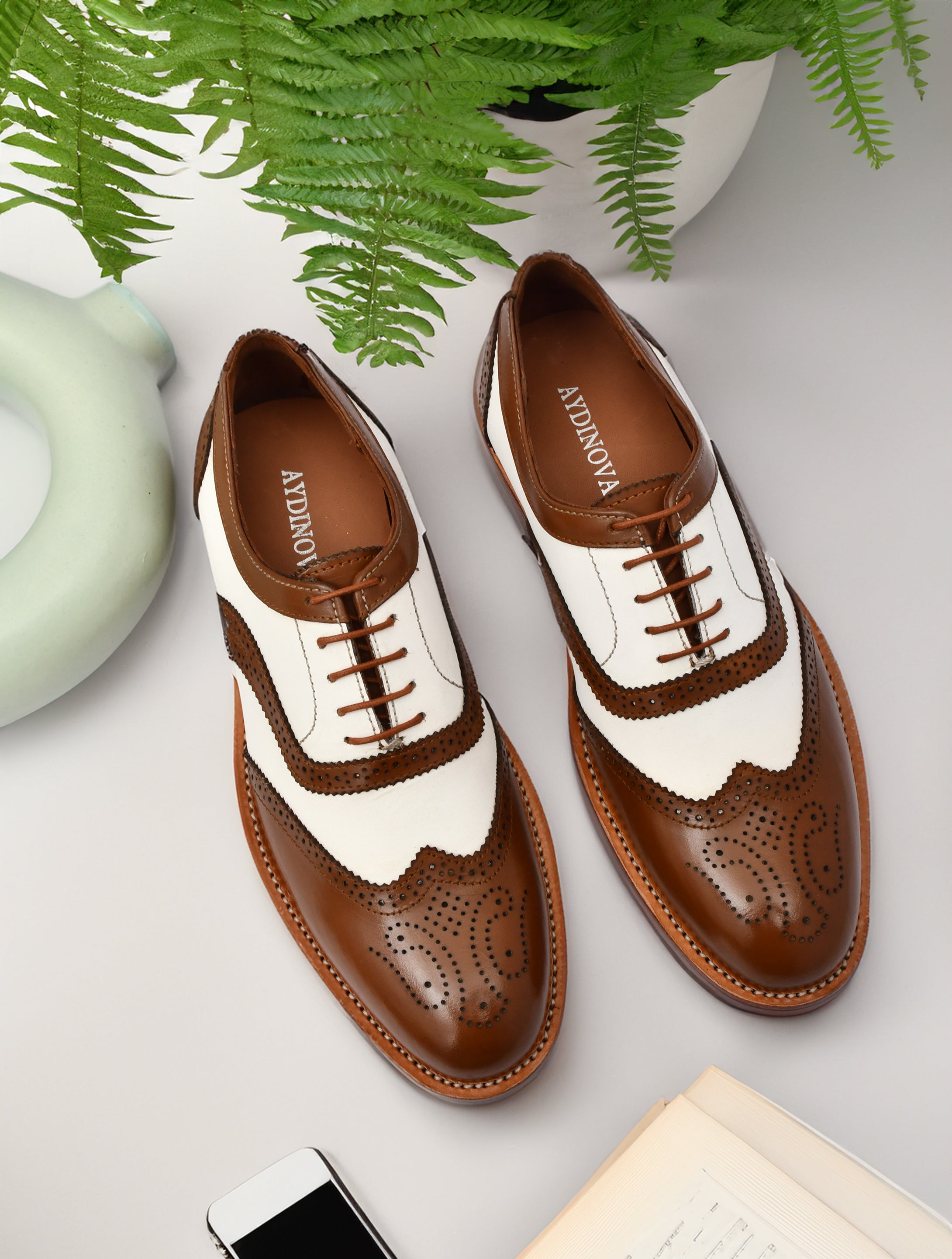 Aydinova Heritage Goodyear Welted Leather Brogue Shoes