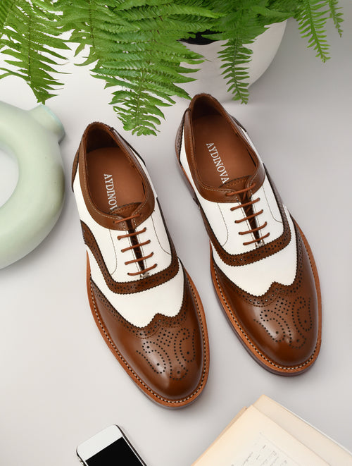 Aydinova Heritage Goodyear Welted Leather Brogue Shoes