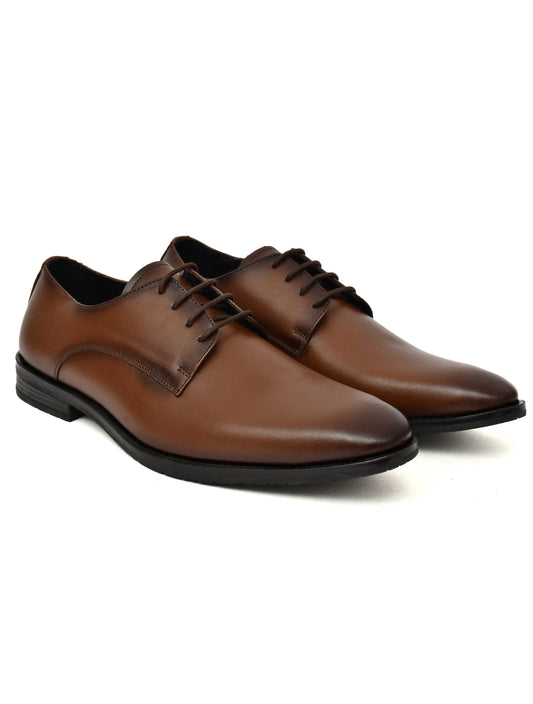 Formal Brown Leather Derby shoes