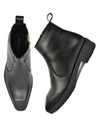 Men’s Black Leather  Boot with Heavy-Duty Grip Sole