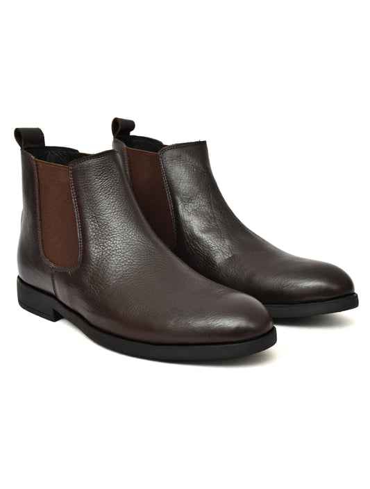 Brown regular leather boots